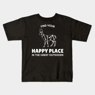 Find Your Happy Place In The Great Outdoors Kids T-Shirt